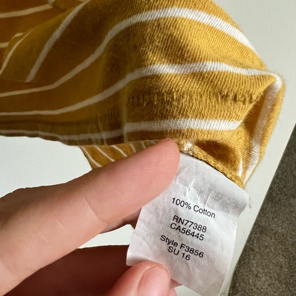 Madewell ~ Radio Tee in Largo Stripe in Bronzed Buttercup - Picture 3 of 9
